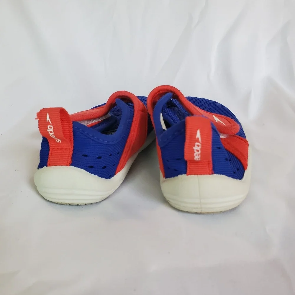 Speedo Boys Shore Explore Water Shoes Size Small 5/6‎ Water Sandal Blue Red